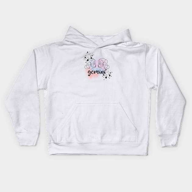 Gemini Zodiac Sign Kids Hoodie by swagmaven